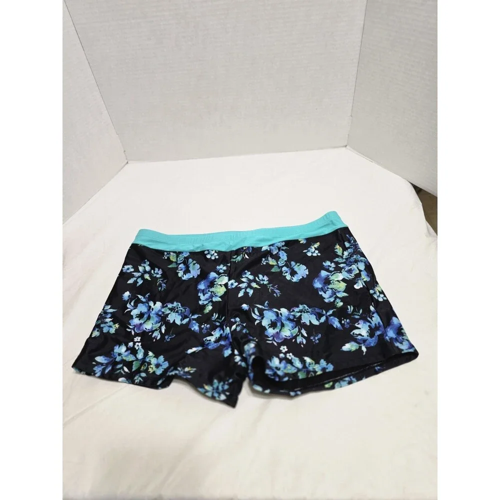 NWT Daci 2 Piece Swimsuit Turquoise and Black Woman's Size 20W